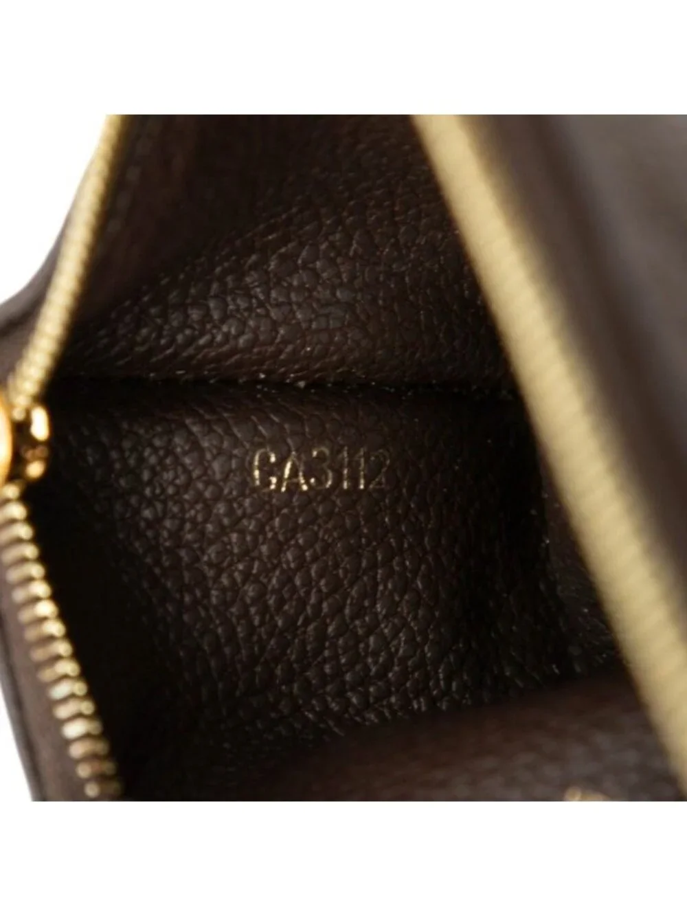 Louis Vuitton Monogram Empreinte Portefeuille Curies Coin Purse Pouch Brown